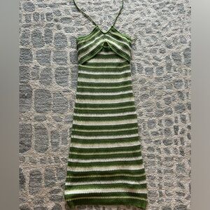 Sincerely Jules Green Crochet Maxi Dress (*size S*)